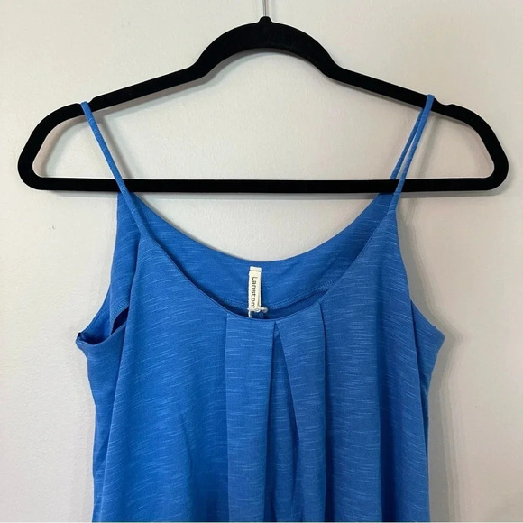 Lanston Women’s Blue Spaghetti Strap High-Low Pleated Ruffle Dress Size S NWT - Picture 3 of 7